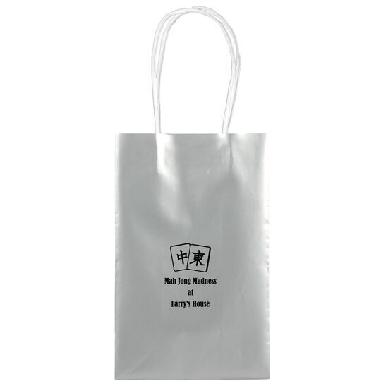 Mah Jong Tile Medium Twisted Handled Bags